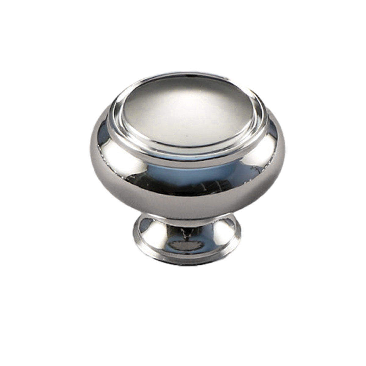 Bright Chrome Brass Round Cabinet Knob Single Hole 30mm×27mm