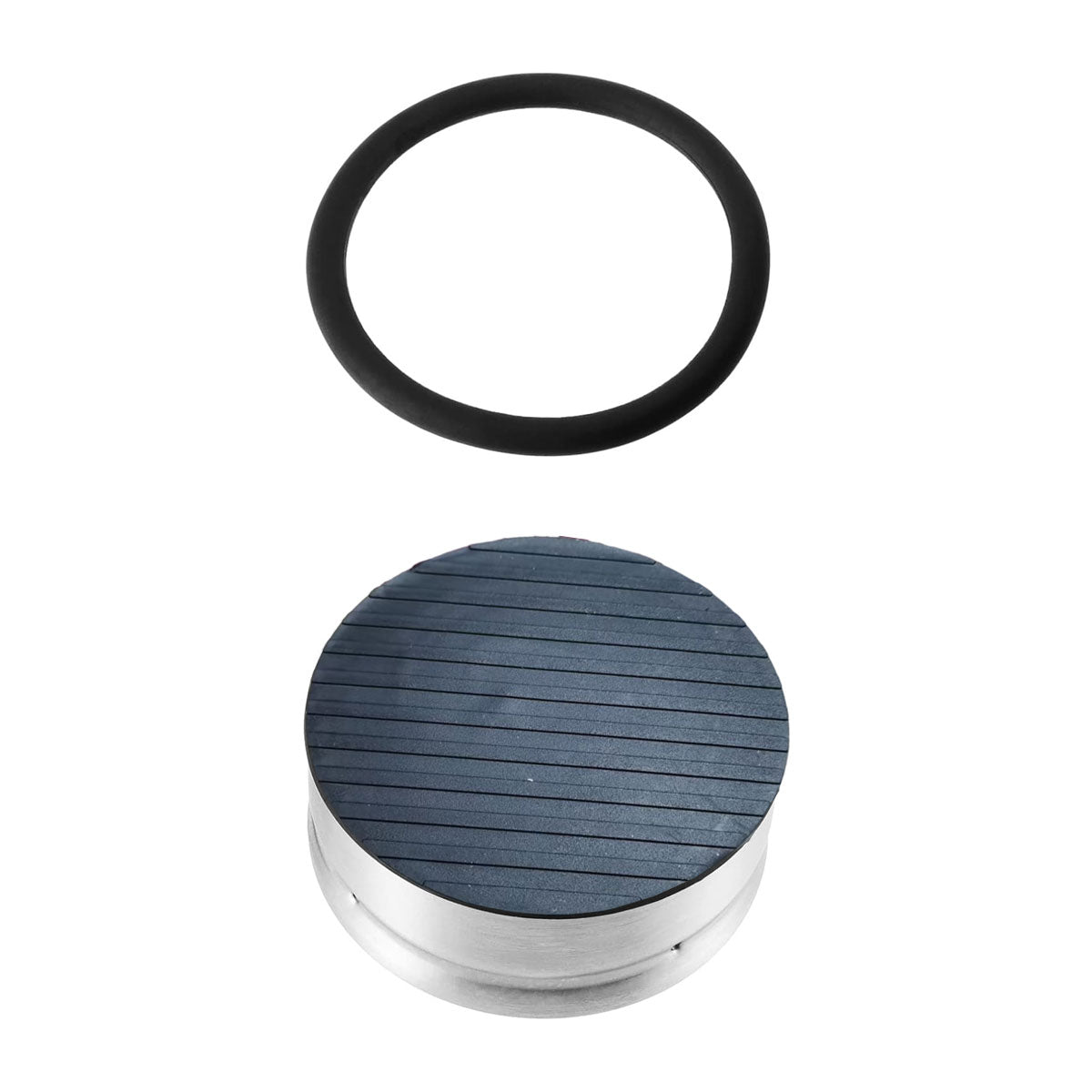 Silver Black Rubber Stainless Steel Door Stopper Non-Slip