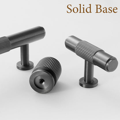 Modern Striped Metal Cabinet Handle in Gold or Black