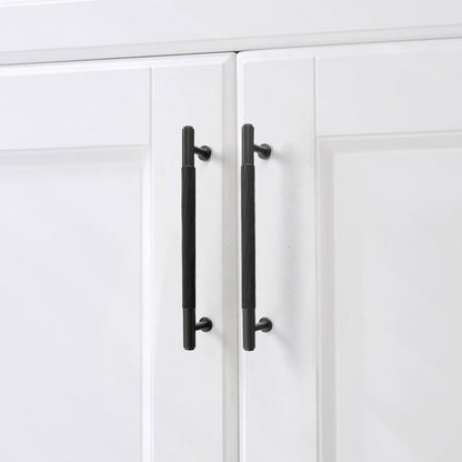 Modern Striped Metal Cabinet Handle in Gold or Black