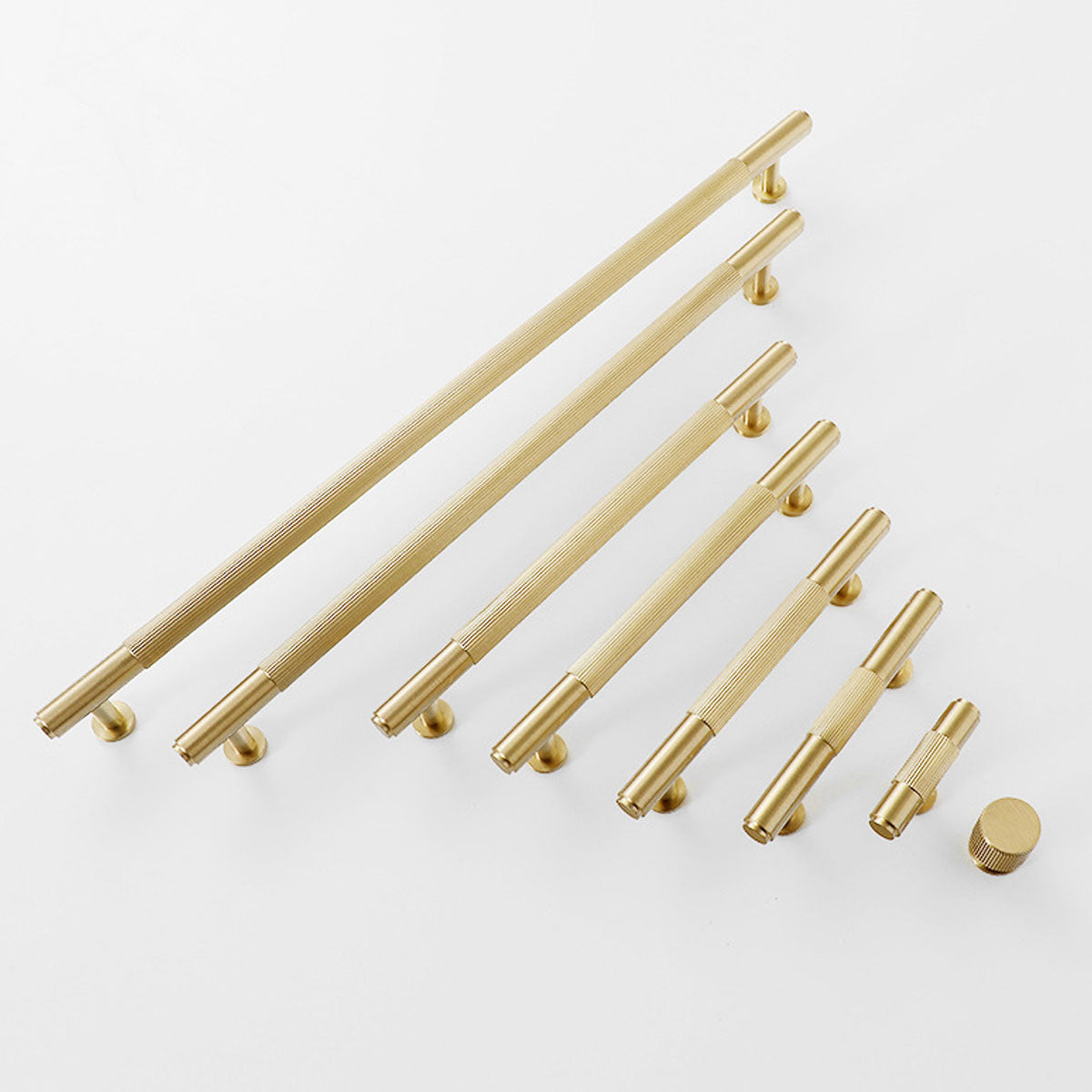 Modern Striped Metal Cabinet Handle in Gold or Black