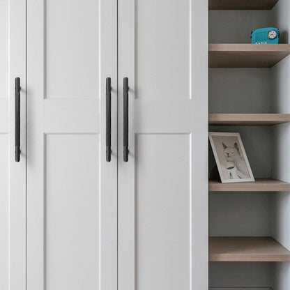 Modern Striped Metal Cabinet Handle in Gold or Black