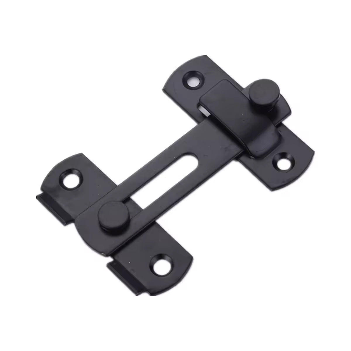 Black Stainless Steel 90 Degree Sliding Door Safety Latch Set