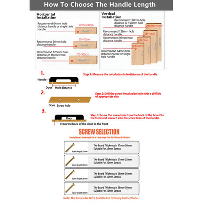 2 Hole Distances Pure Copper Cabinet Door Handle Gold Tone