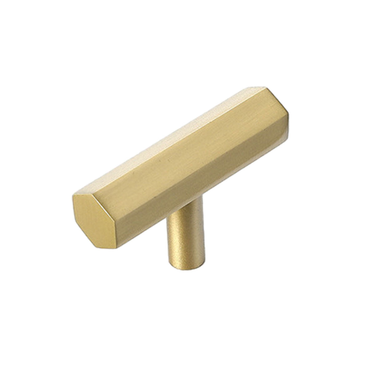 Gold Brass Hexagonal Cupboard & Cabinet Door Pull Handle