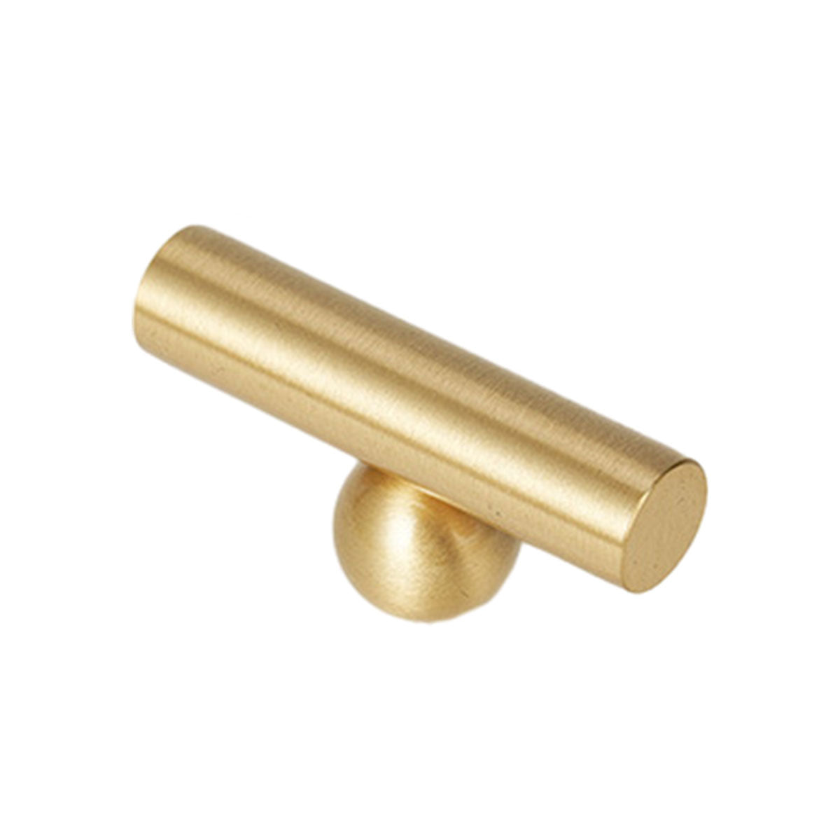 Brushed Brass Cabinet Knob Single Hole - 5 Styles