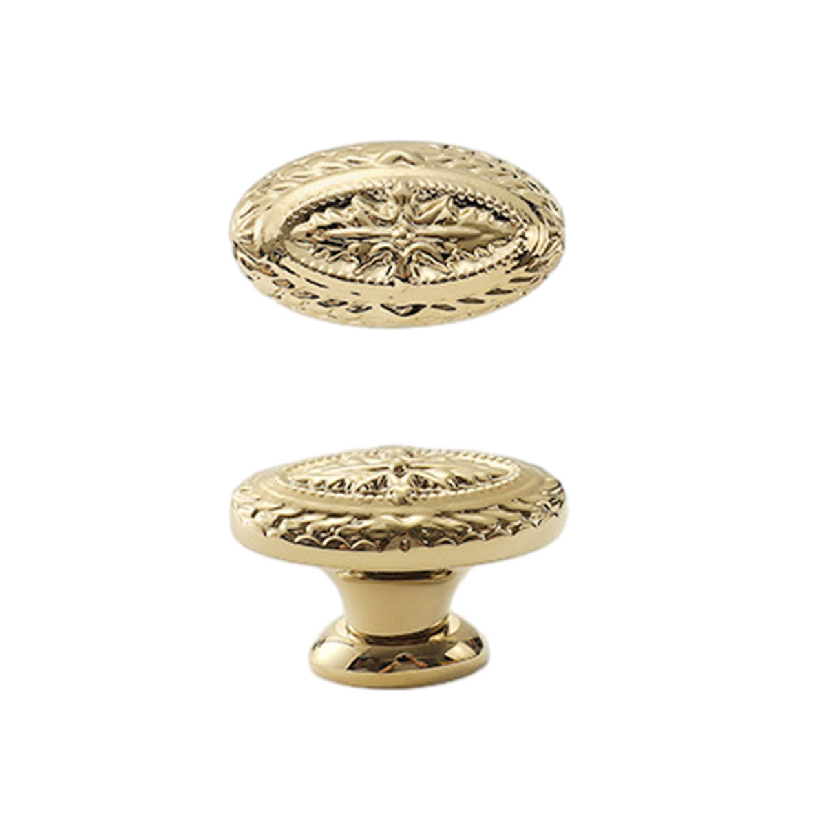 Oval Vintage Drawer Pull with Electroplated Finish