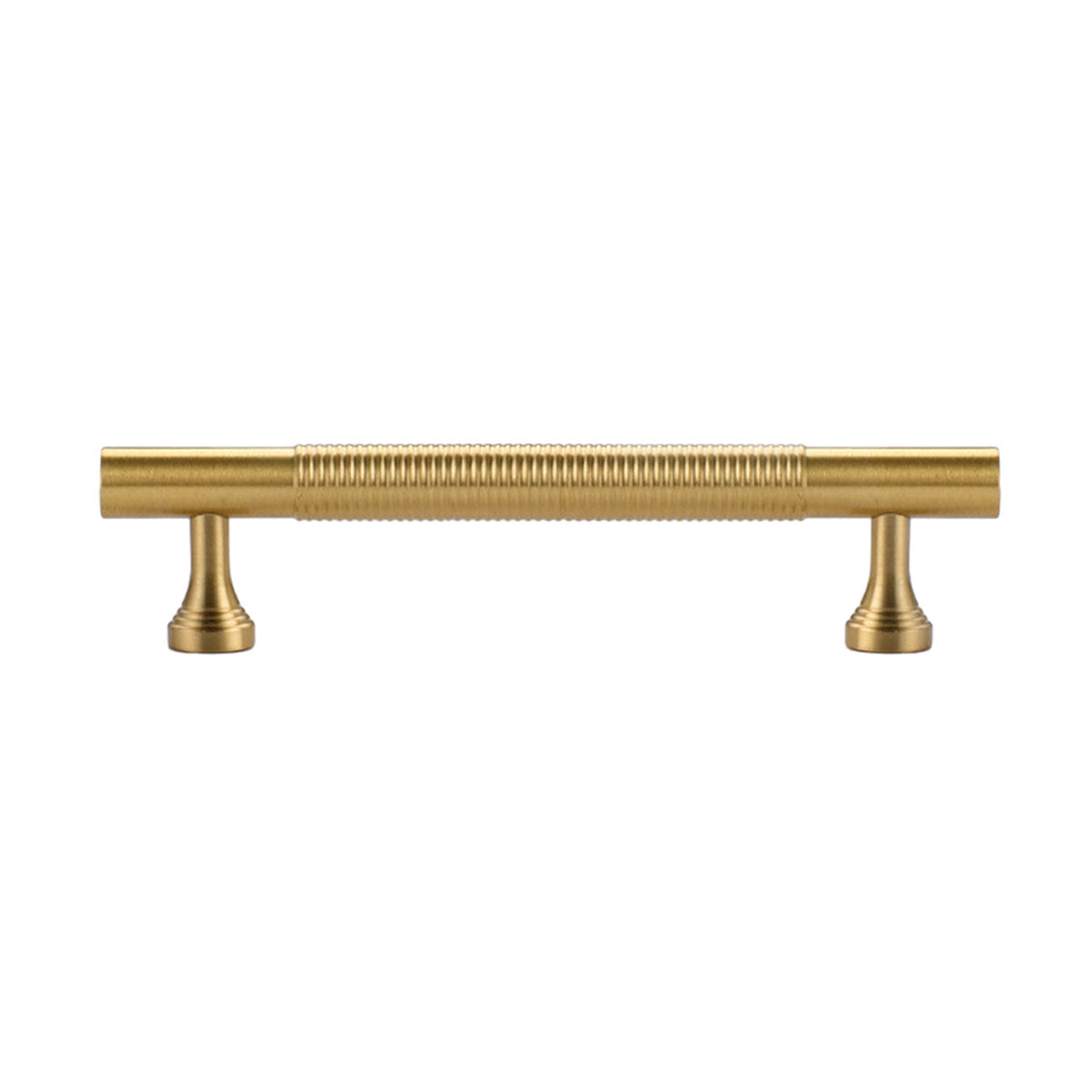 Gold Solid Brass Cabinet Handle with Textured Grip
