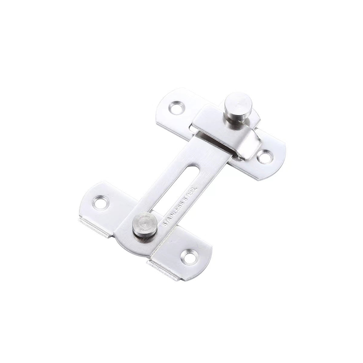 Stainless Steel 90 Degree Sliding Door Safety Latch Set - Silver - view 2