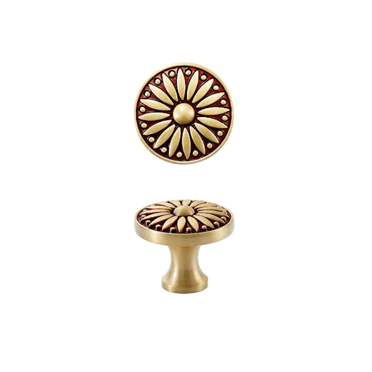 Round Pattern Cabinet Knob Single-Hole with Electroplated Finish