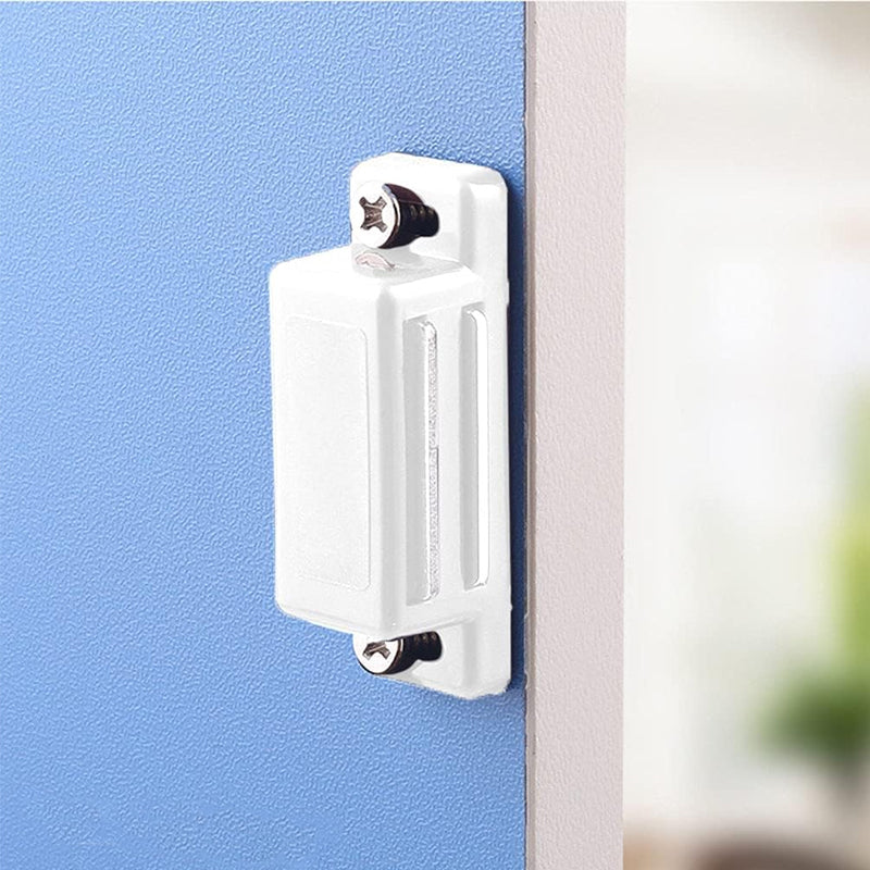 White Concealed Magnetic Cabinet Door Catch Set of 2