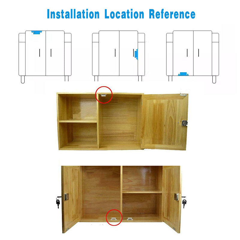 White Concealed Magnetic Cabinet Door Catch Set of 2