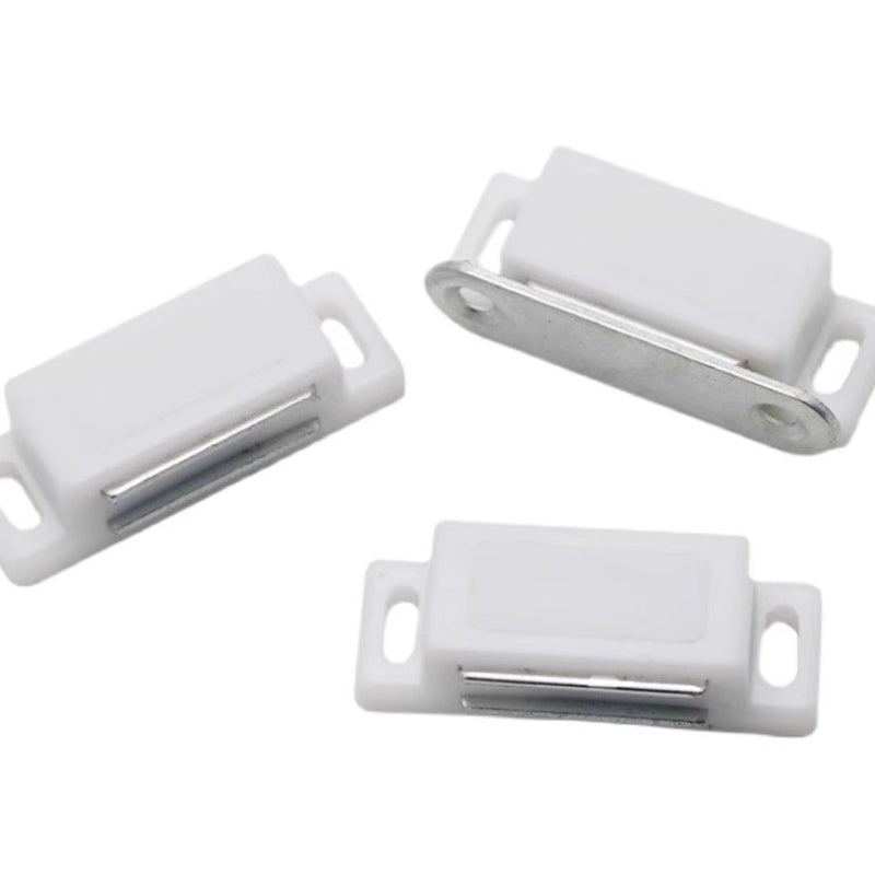 White Concealed Magnetic Cabinet Door Catch Set of 2