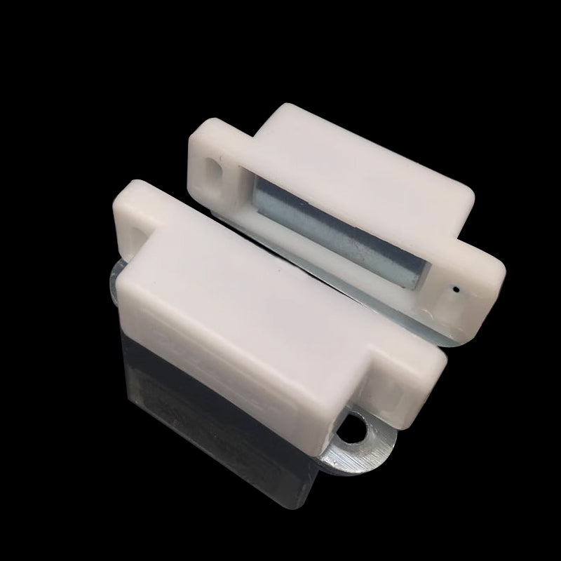 White Concealed Magnetic Cabinet Door Catch Set of 2