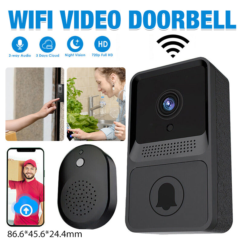 Wireless Video Doorbell with 120° Wide-Angle WiFi Intercom