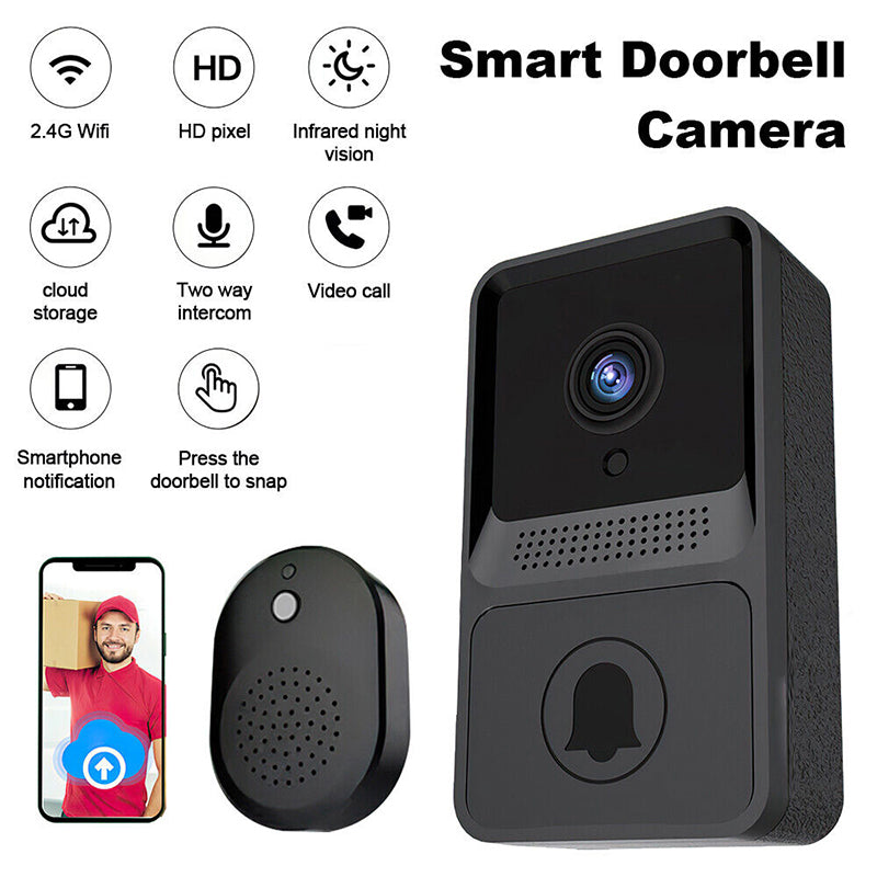 Wireless Video Doorbell with 120° Wide-Angle WiFi Intercom