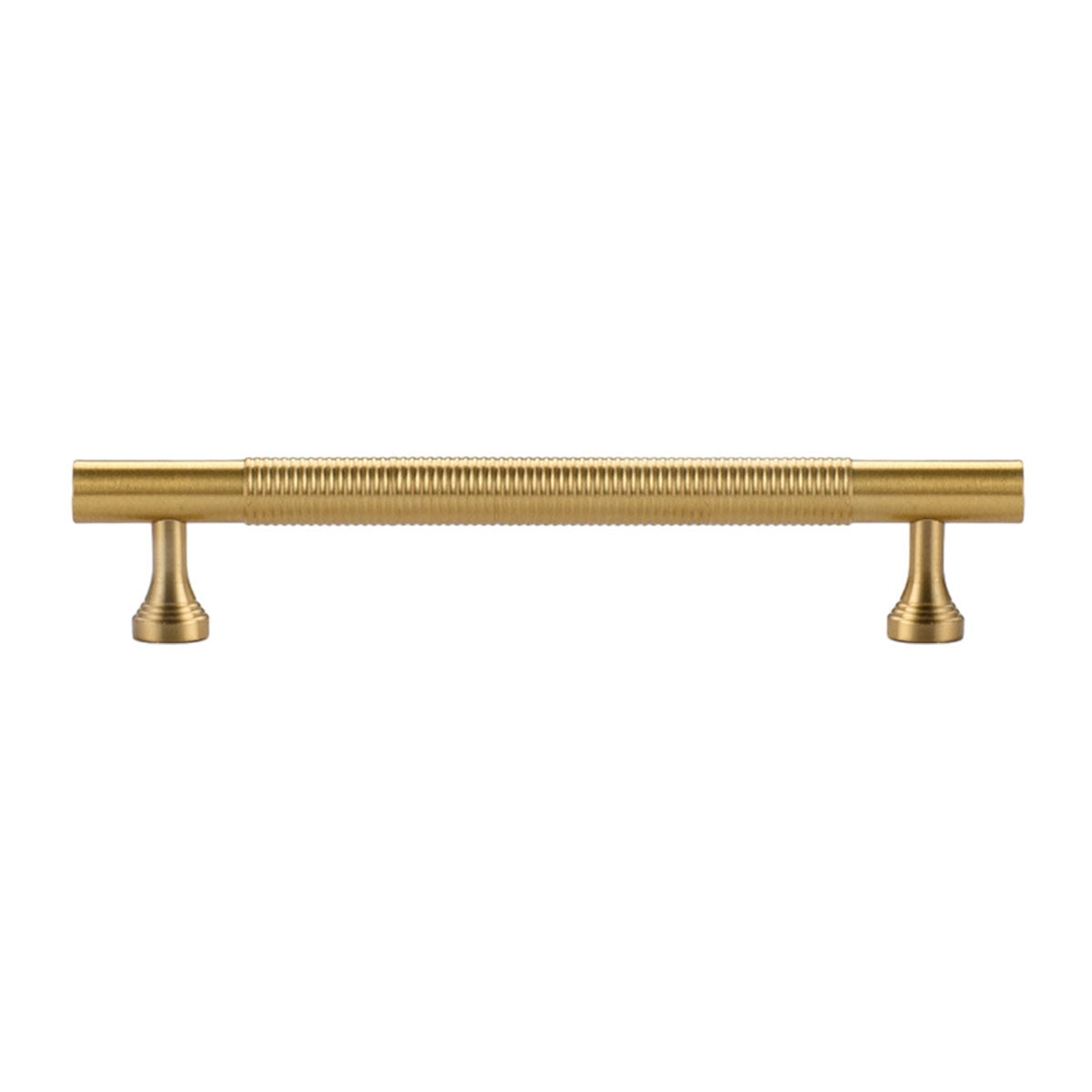 Gold Solid Brass Cabinet Handle with Textured Grip