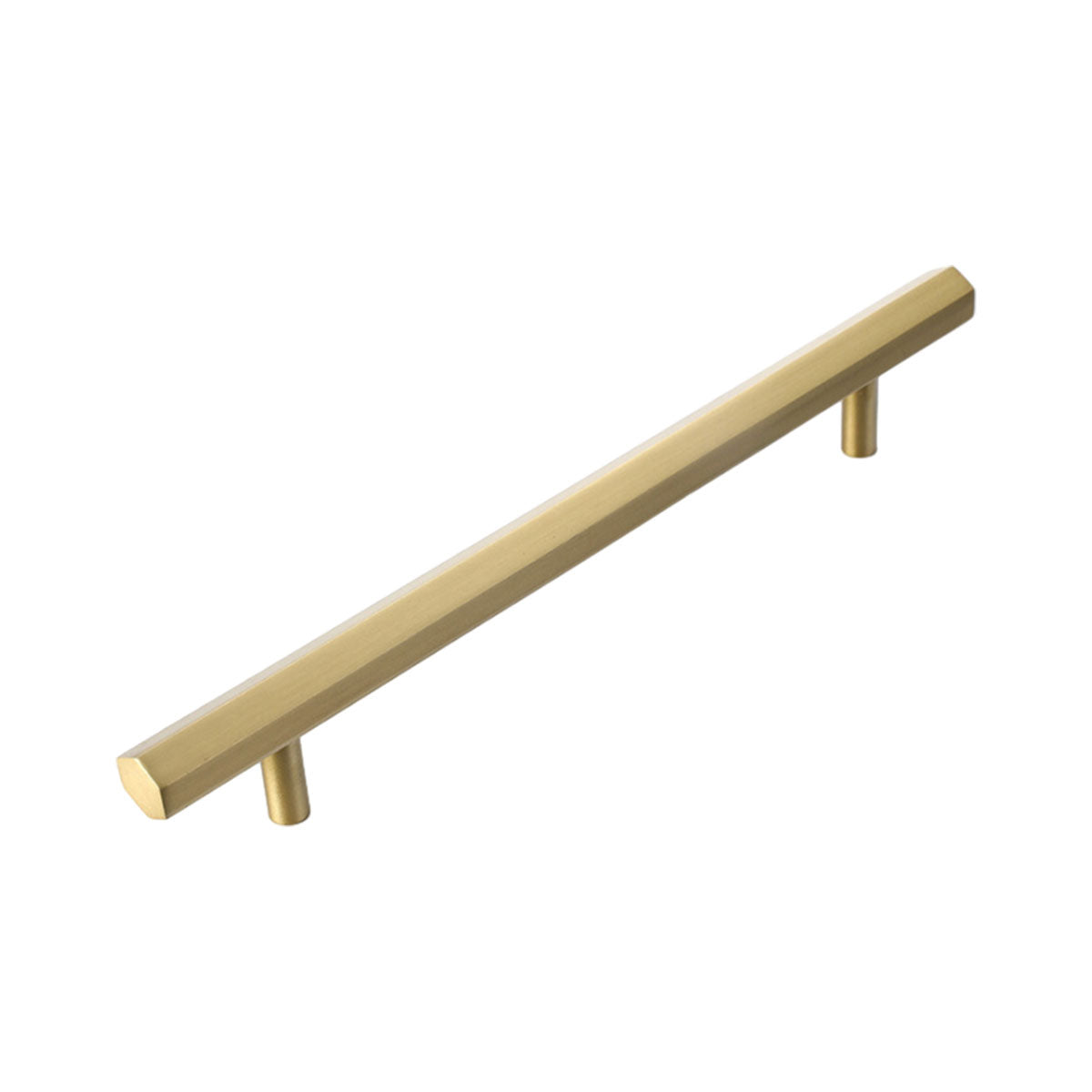 Hexagonal Gold Alloy Cabinet Handle with 64–224mm Options