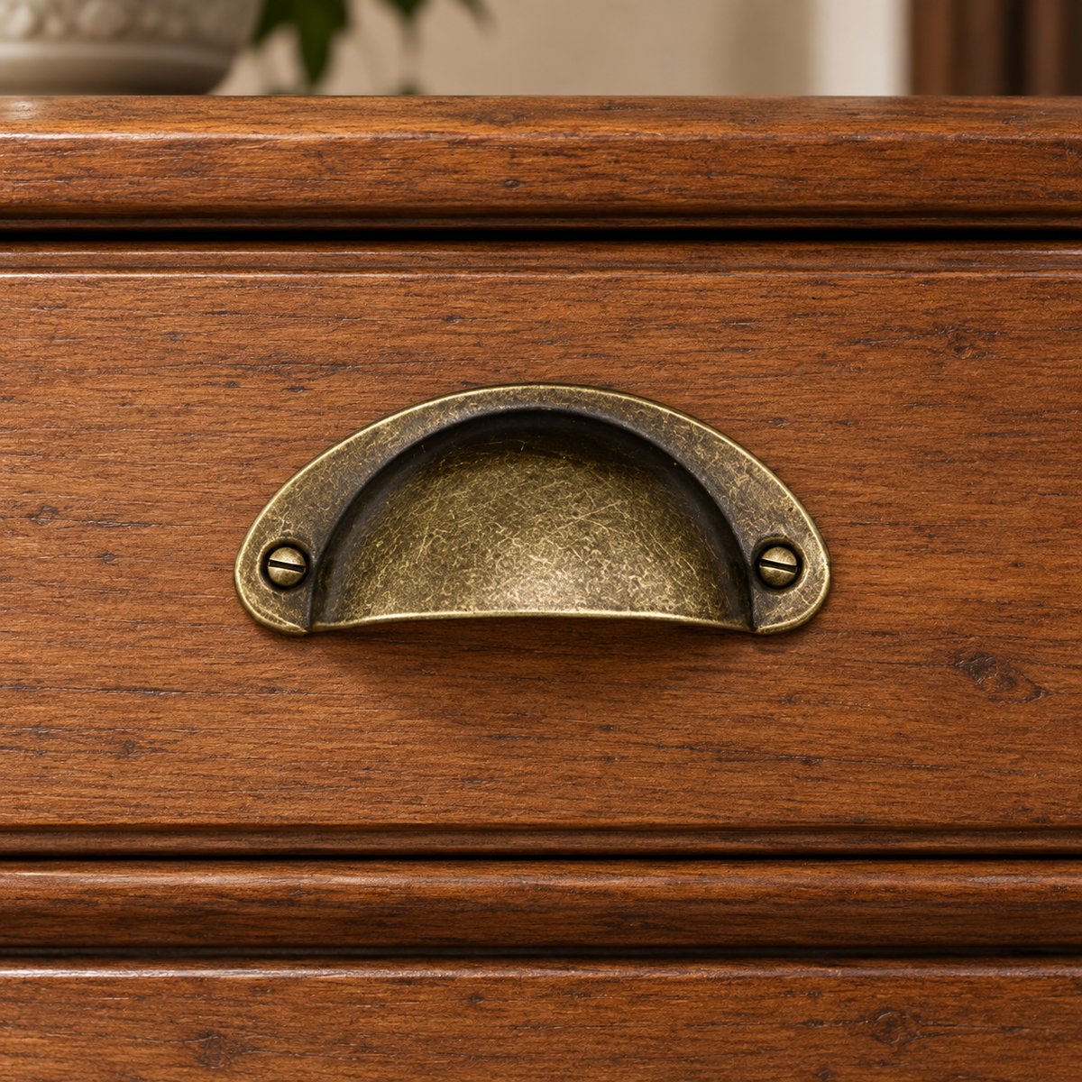 Antique Finish Iron Cup Cabinet Handle Pulls 30 Pack - view 2