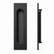 2 Shapes Black Stainless Steel Flush Door Pull Handle For Cabinet Door 120mmx 40mm