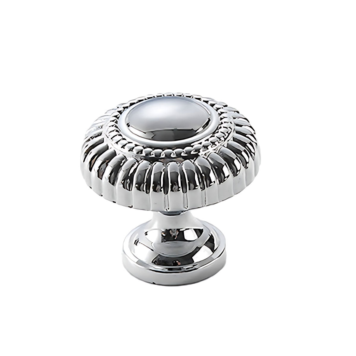 6 Styles Silver Solid Brass Cabinet Handle Single-Hole Mount