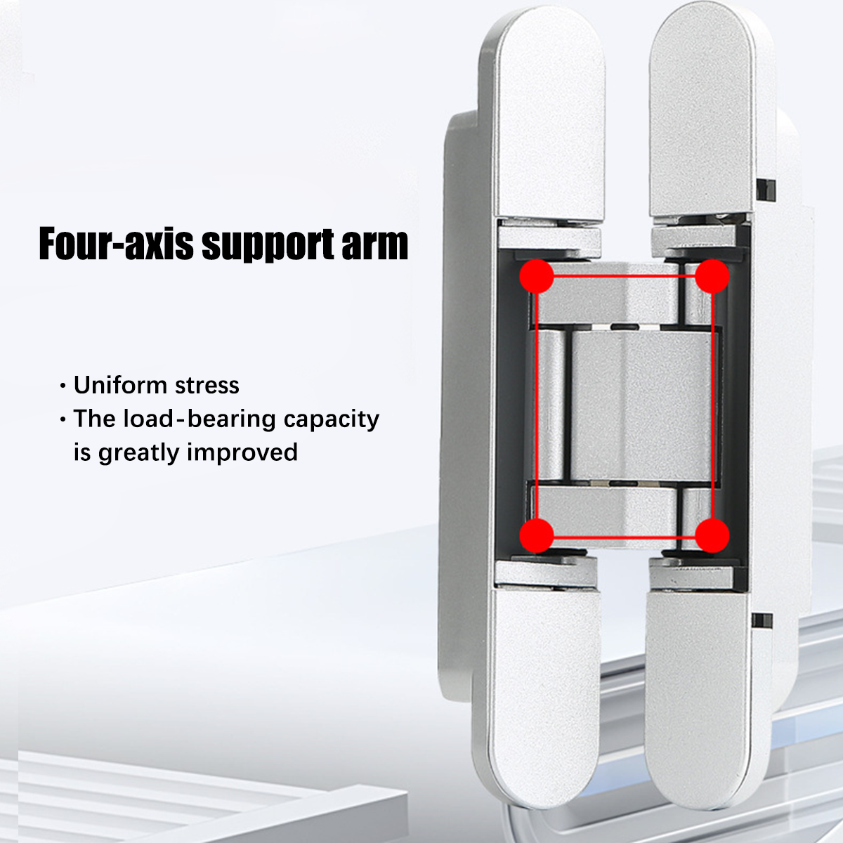 Zinc Alloy Concealed Hinges 140mm x 30mm Noise-Reducing - view 13