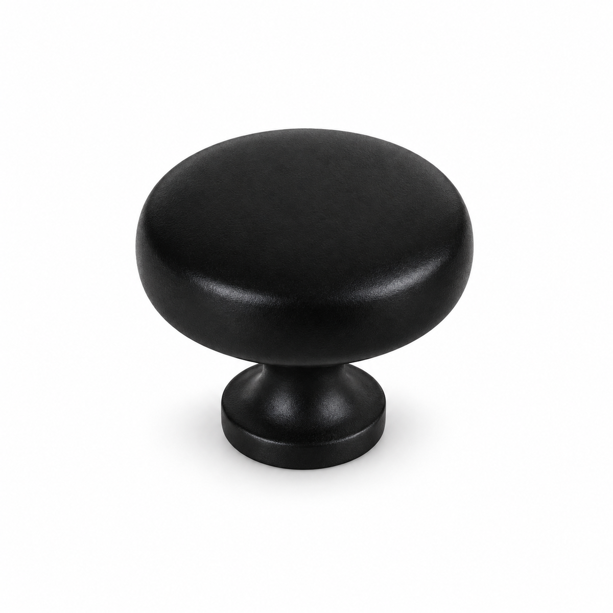Matte Black Brass Cabinet Door Pull Handle Single Hole Knob 96-128mm