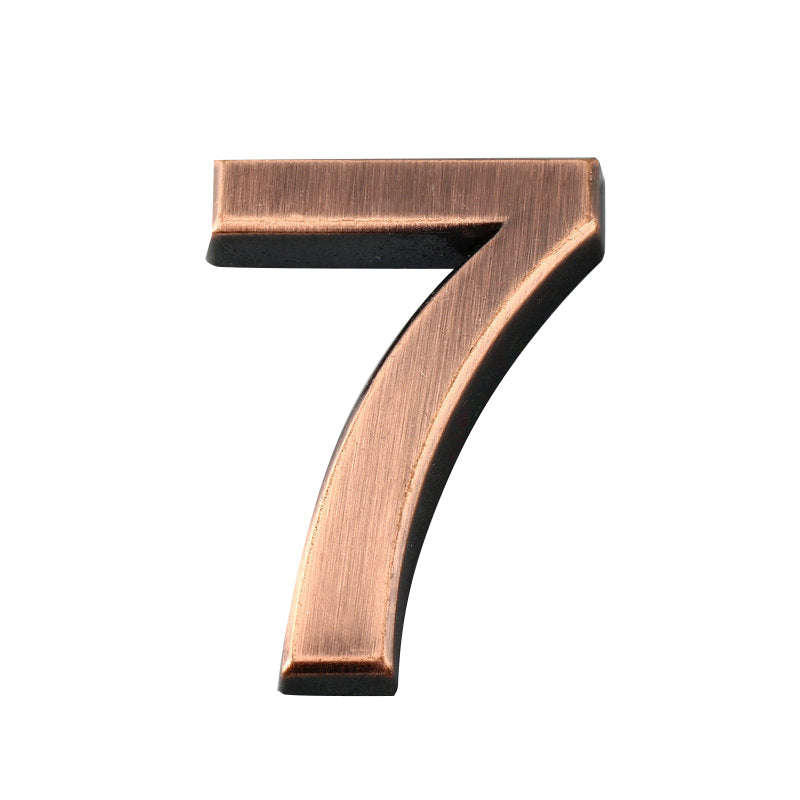 Bronze Plated ABS Door Address Hotel Number Sticker 0–9