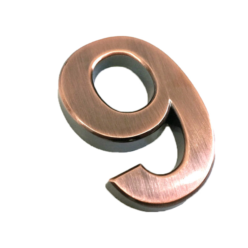 Bronze Plated ABS Door Address Hotel Number Sticker 0–9