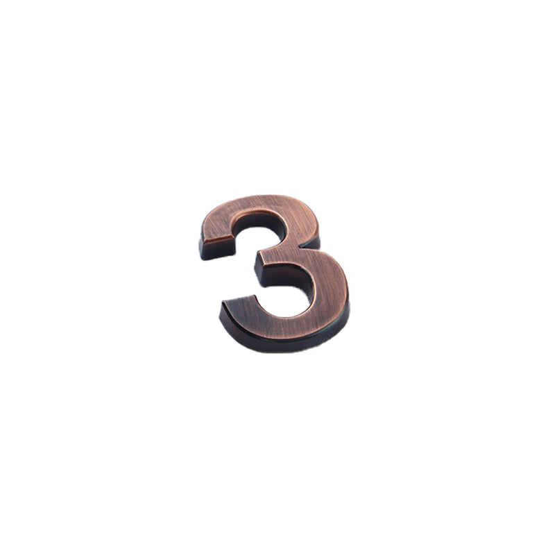 Bronze Plated ABS Door Address Hotel Number Sticker 0–9