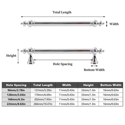 French Brass Cabinet Handle with Plated Finish