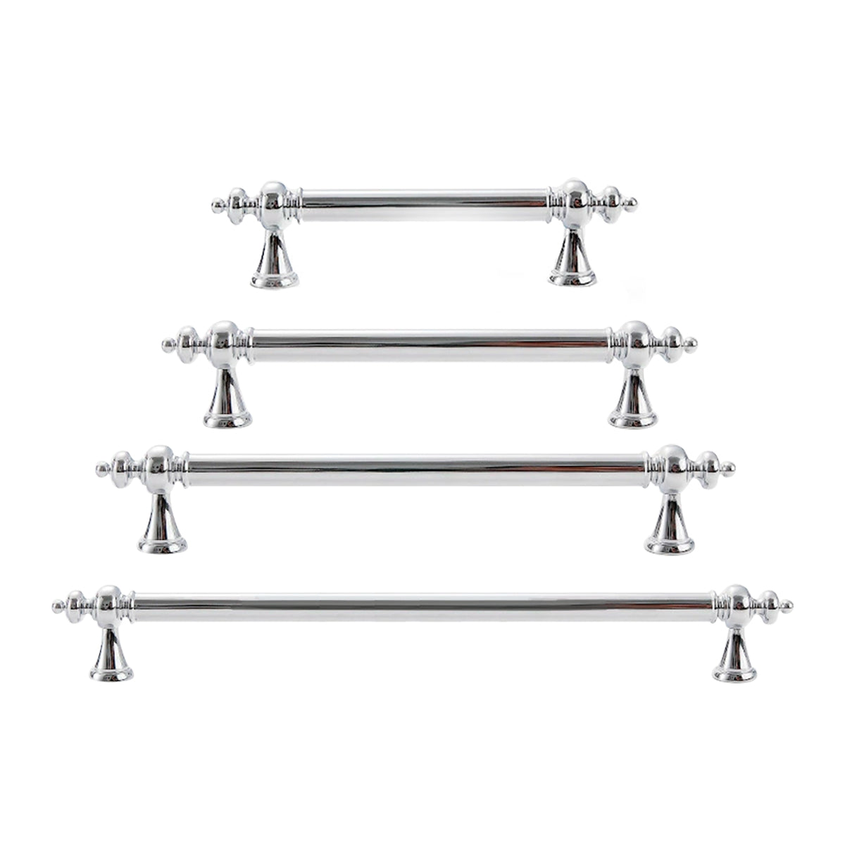 Bright Chrome Brass Cupboard Cabinet Door Pull Handle 96-224mm