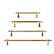 Bright Gold Brass Cupboard & Cabinet Door Pull Handle 96-224mm