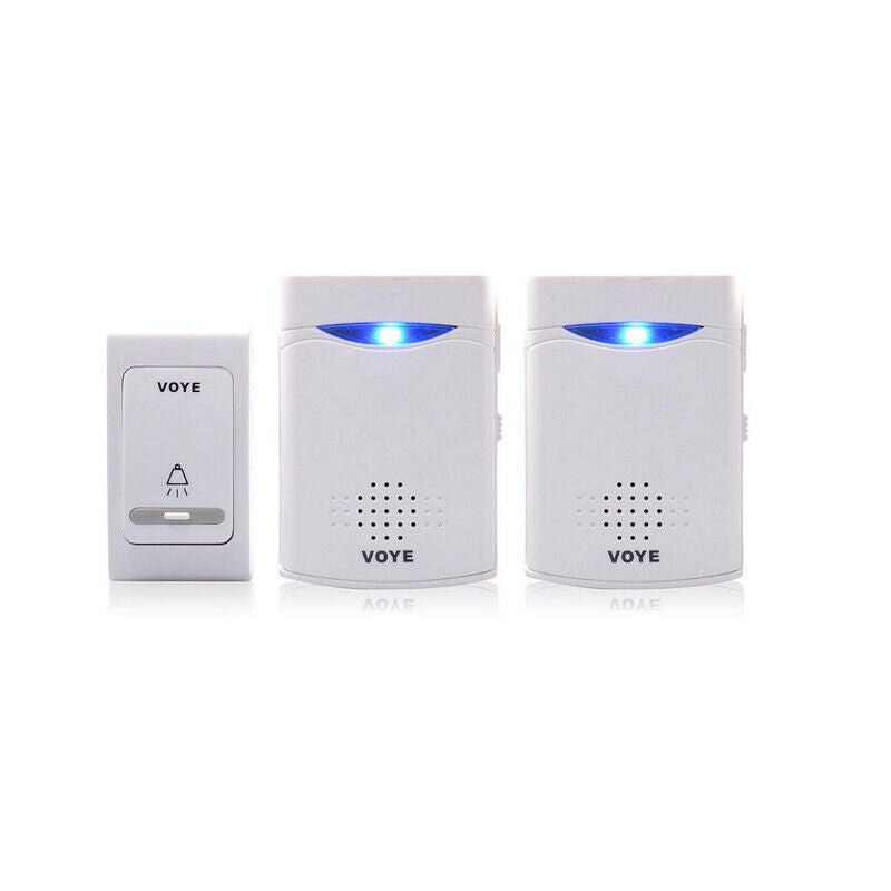 White Digital Wireless Doorbell Set With Remote Control