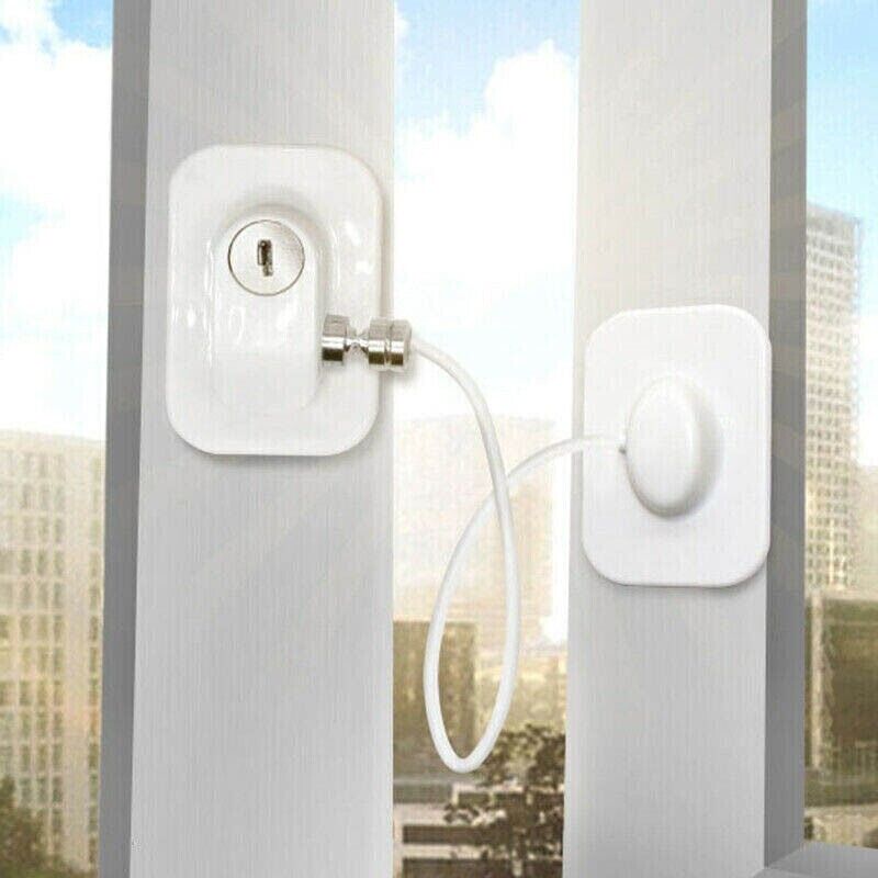 ABS Stainless Steel Adhesive Refrigerator Lock with Keys