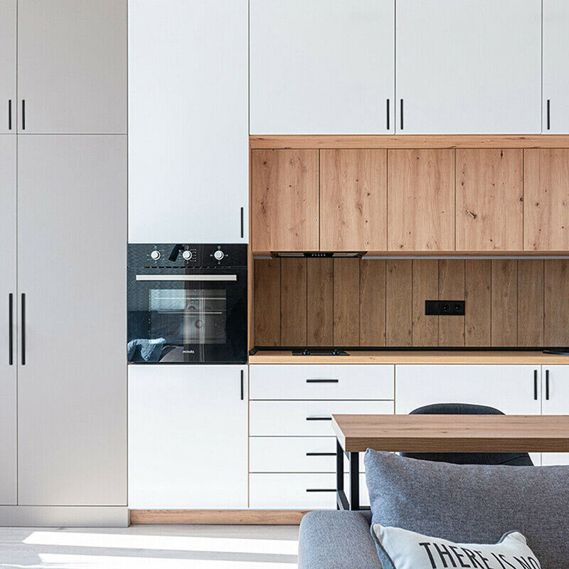 Matte Black Stainless Steel Cupboard & Cabinet Pull Handle 50-500mm