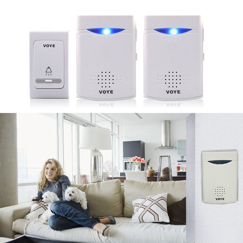 White Digital Wireless Doorbell Set With Remote Control