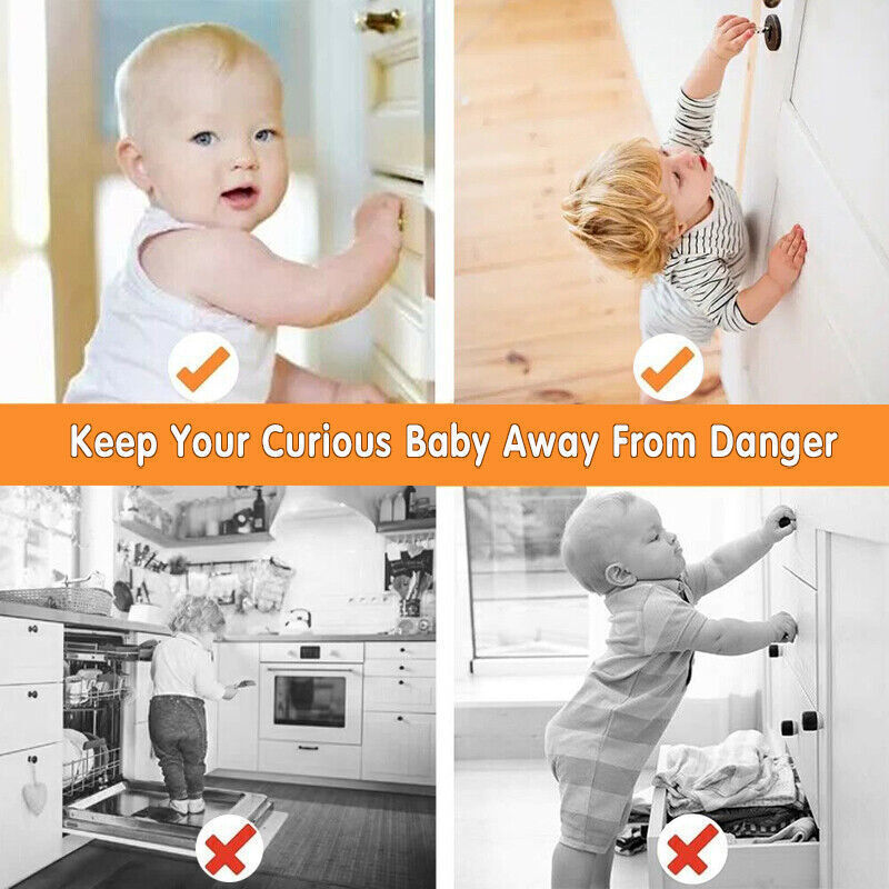 Invisible Adhesive Magnetic Child Safety Cabinet Locks No-Drill