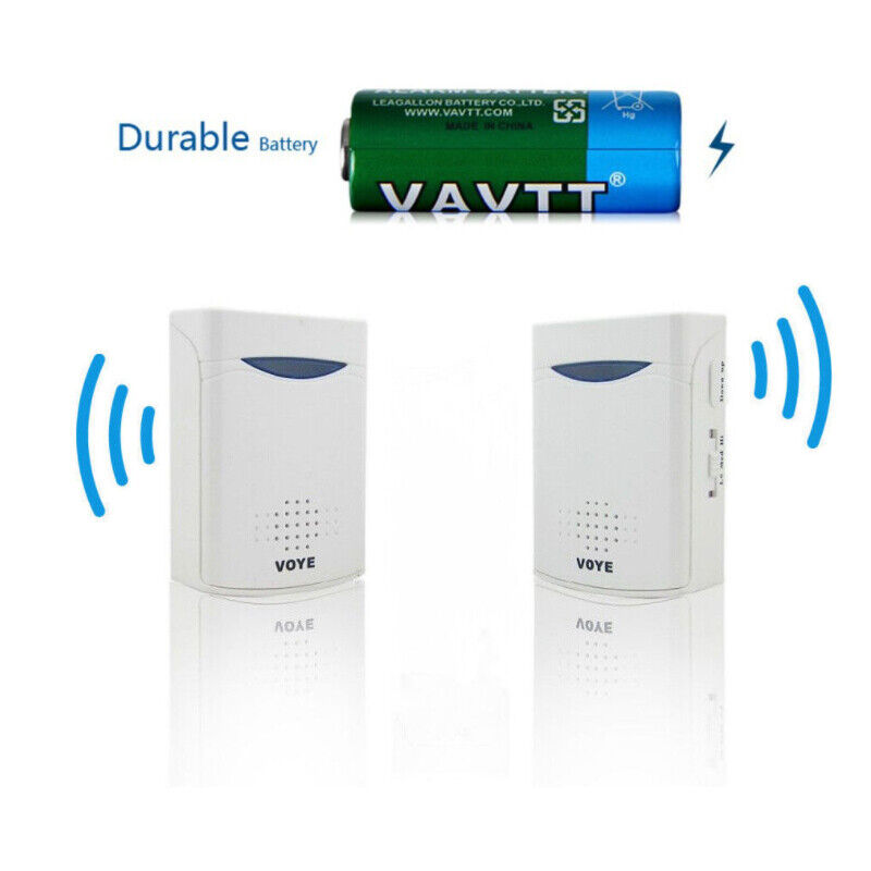 White Digital Wireless Doorbell Set With Remote Control