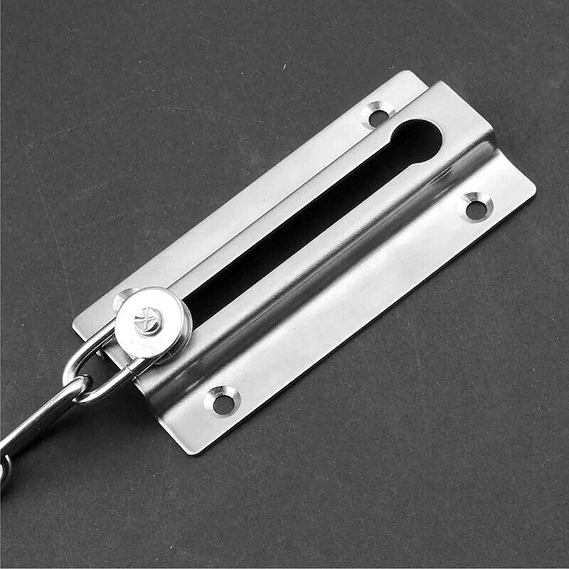 Stainless Finish Steel Door Chain Security Lock Guard Latch