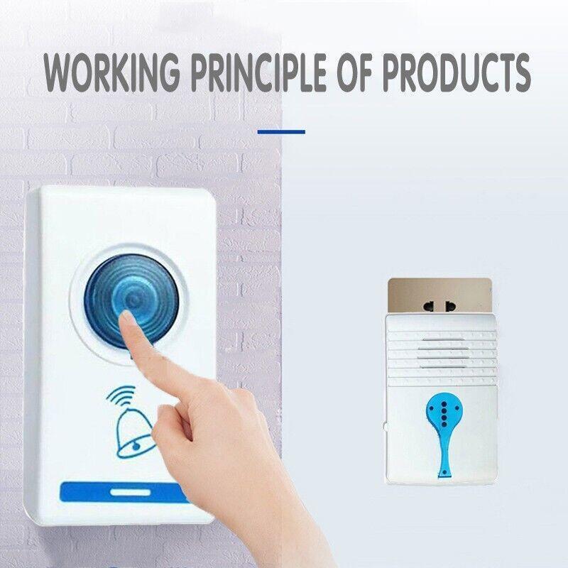 Colour Varies Digital Cordless Wireless Doorbell With 36 Chimes