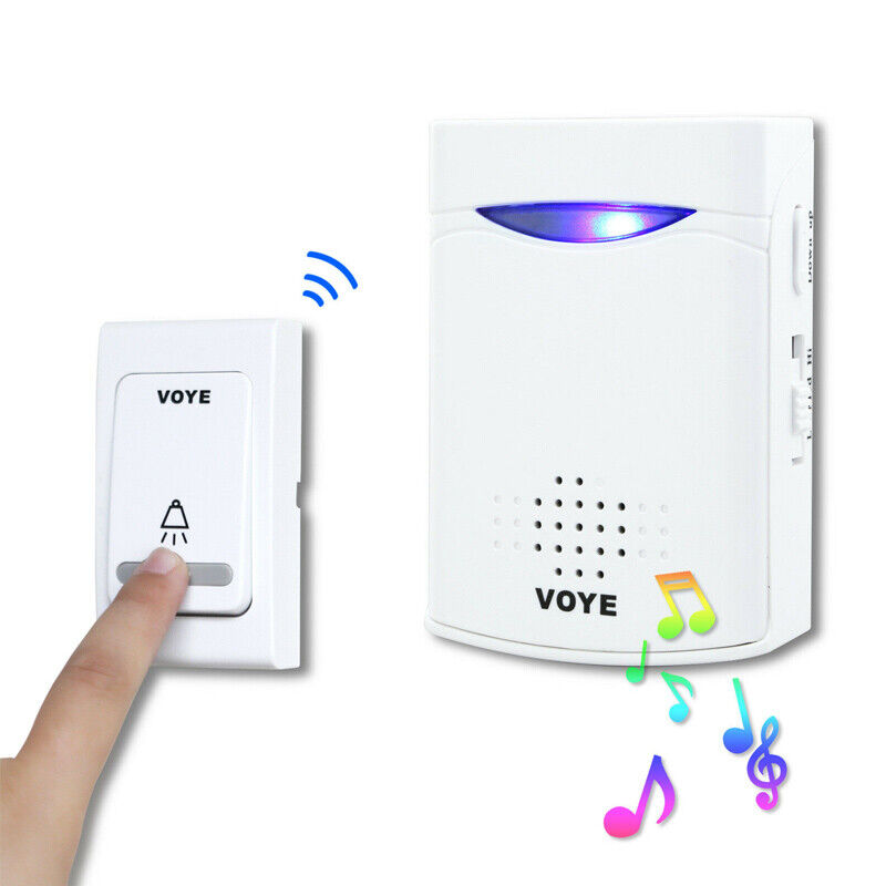White Digital Wireless Doorbell Set With Remote Control