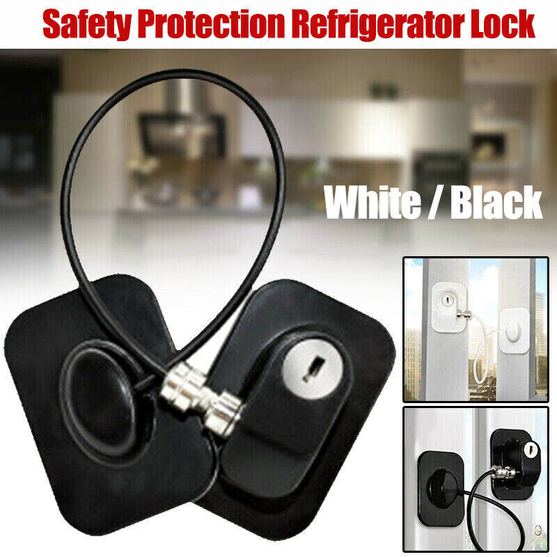 ABS Stainless Steel Adhesive Refrigerator Lock with Keys