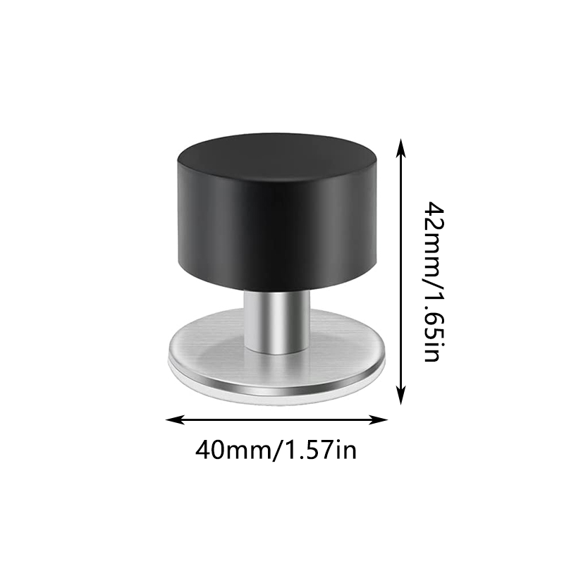 White Self-Adhesive Stainless Steel Rubber Door Stopper