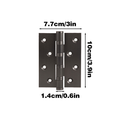 Gunmetal Grey Copper Fixed Pin Flush Door Hinge with Screws
