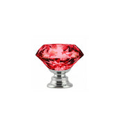 Red Crystal & Zinc Alloy Cupboard & Cabinet Knob 30mm/40mm 10pcs