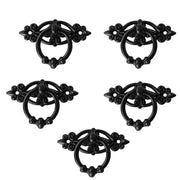 Black Antique Finish Zinc Alloy Cabinet Drawer Ring Pull Knobs